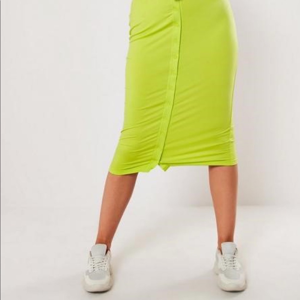 Misguided neon maxi dress/duster US 20